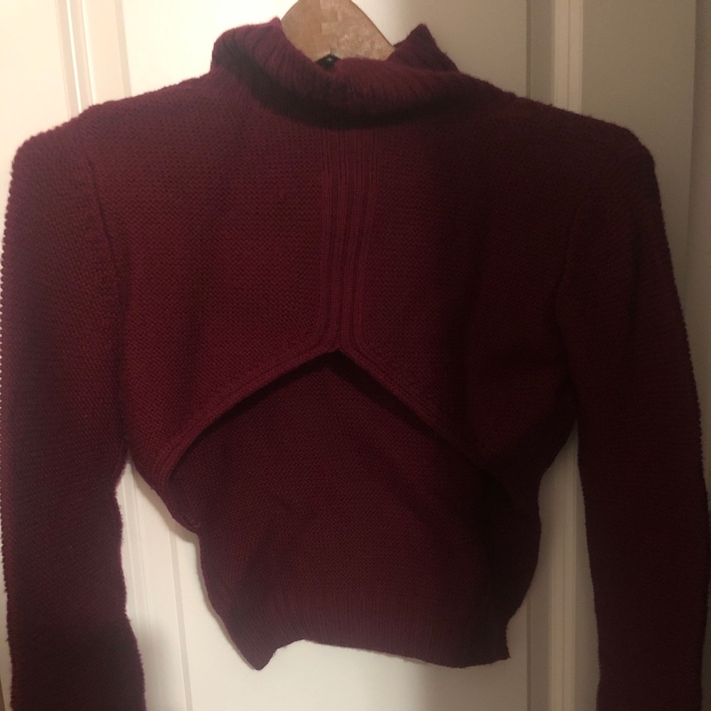 Bcbg back cut-out sweater